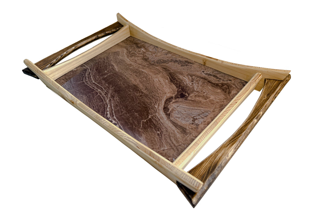 Rustikales Holz Serviertablett