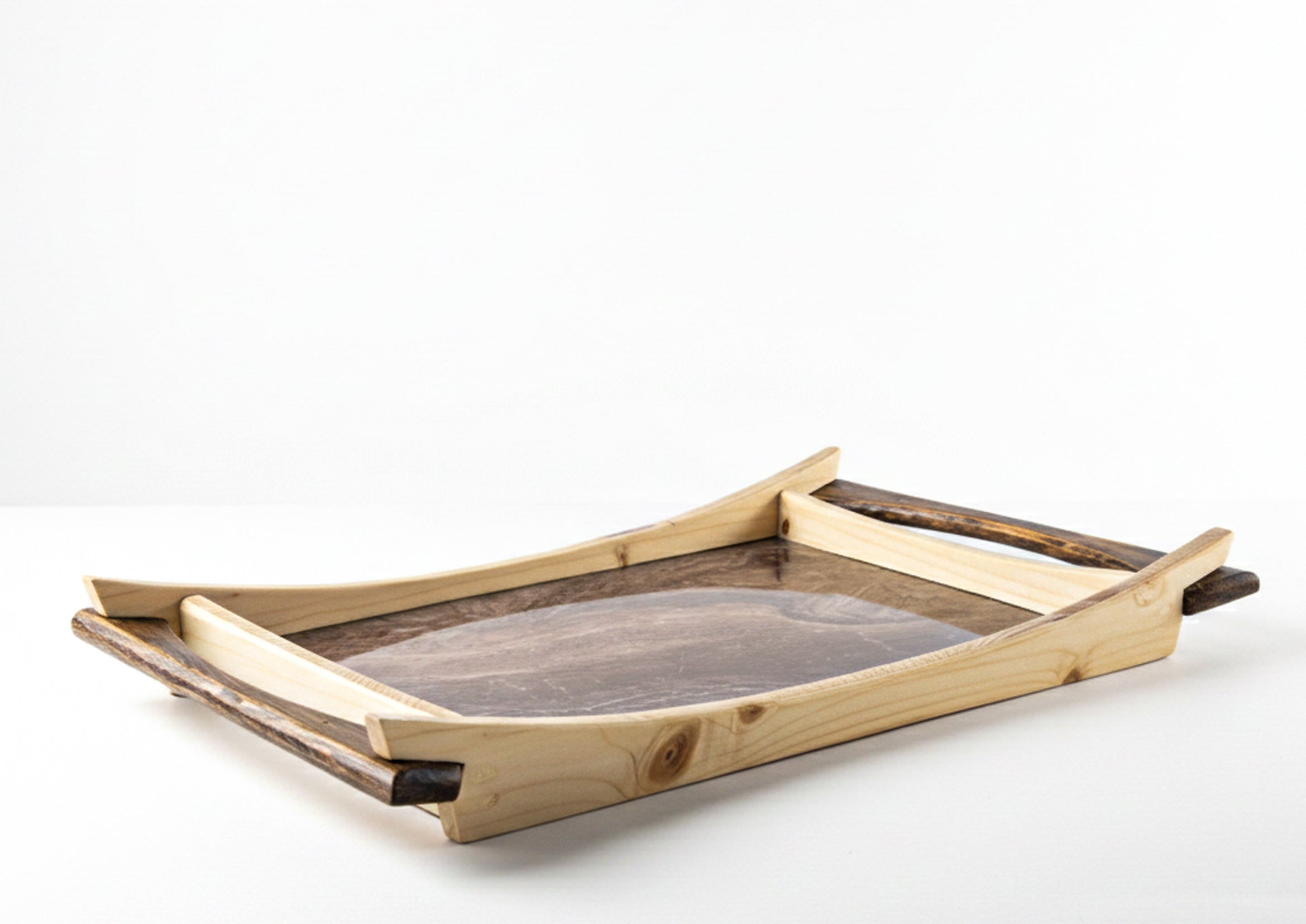 Rustikales Holz Serviertablett