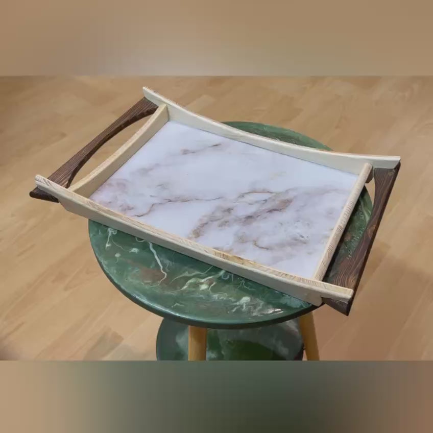 Rustikales Holz Serviertablett